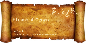 Piroch Ágnes névjegykártya